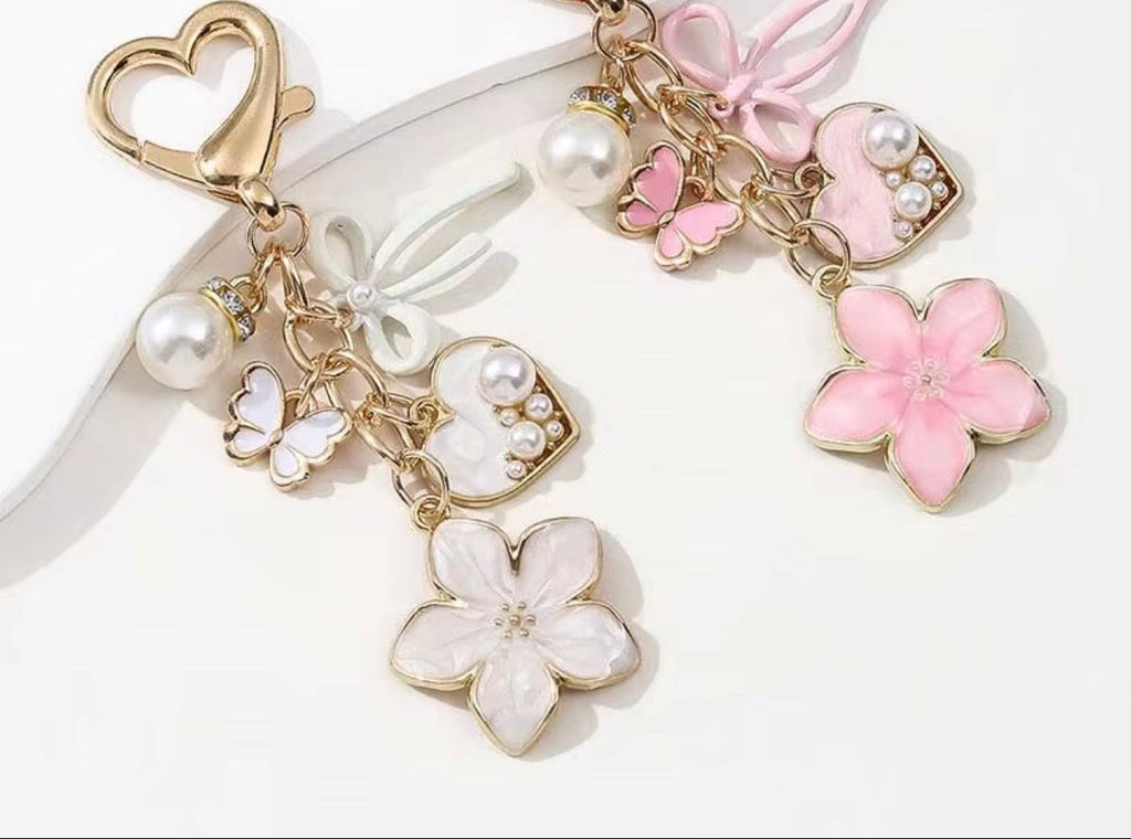 Butterfly Blossom Charm Keychain