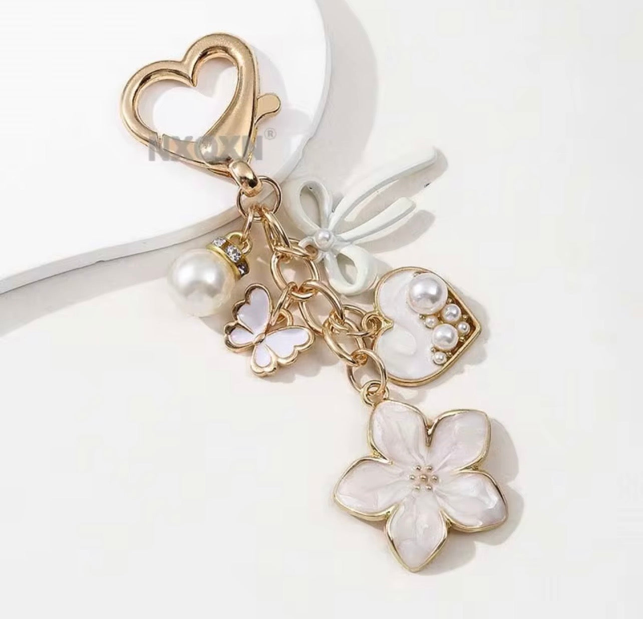 Butterfly Blossom Charm Keychain